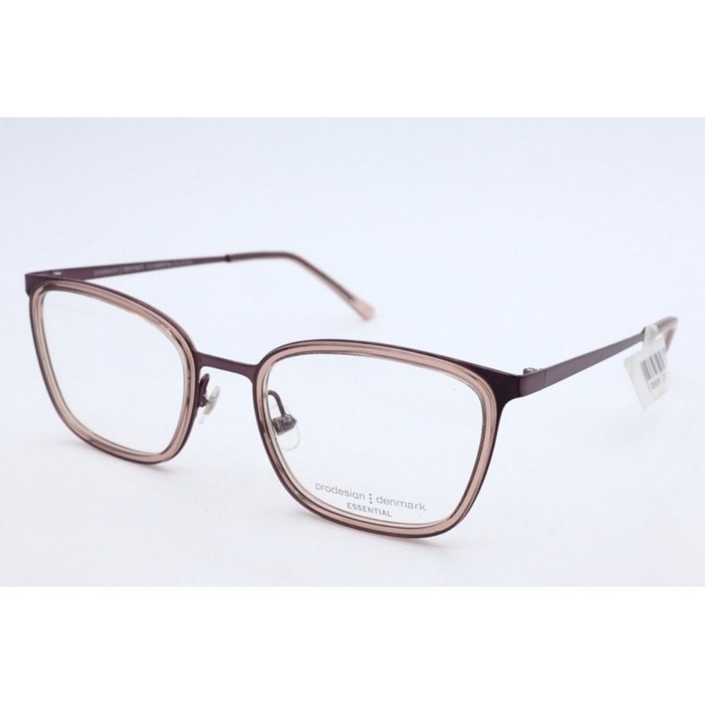Pro-Design Denmark 3184 c.4212 Light Rose Square Eyeglasses Clear Lenses 50mm